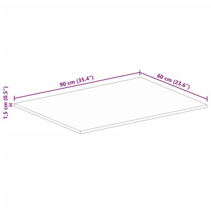 Bordsskiva 90x60x1,5 cm rektangulär massivt återvunnet trä