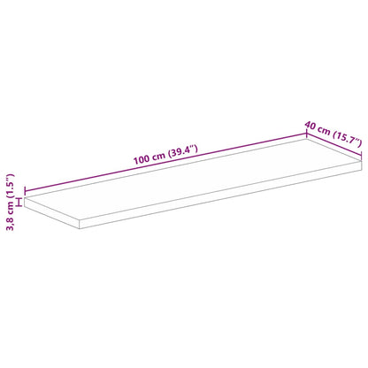 Bordsskiva 100x40x3,8 cm rektangulär massivt återvunnet trä