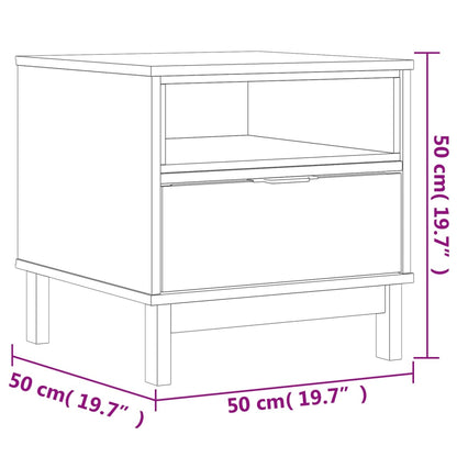 Sidobord FLAM 50x50x50 cm massiv furu