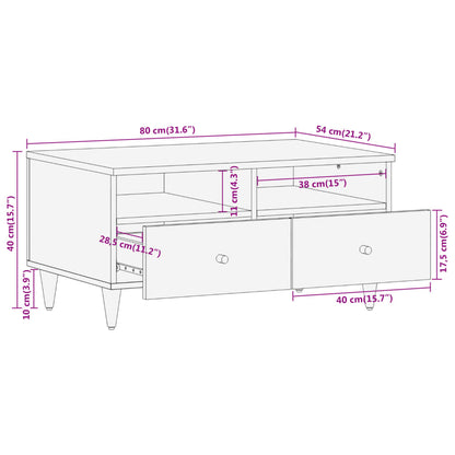 Soffbord 80x54x40 cm massivt mangoträ