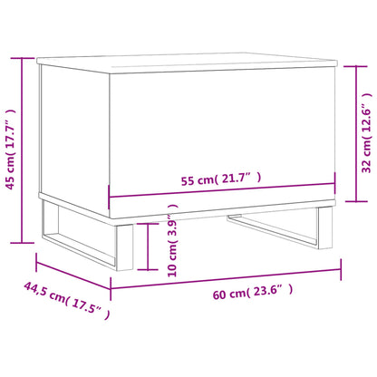 Soffbord betonggrå 60x44,5x45 cm konstruerat trä