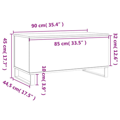 Soffbord betonggrå 90x44,5x45 cm konstruerat trä