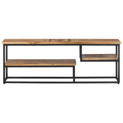 Tv-bänk 110x30x39 cm massiv återvunnen teak