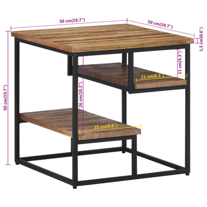 Sidobord 50x50x50 cm massiv återvunnen teak