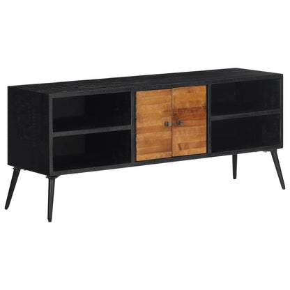 Tv-bänk 112x31x45 cm massiv återvunnen teak