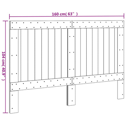 Huvudgavel 160x104 cm massiv furu