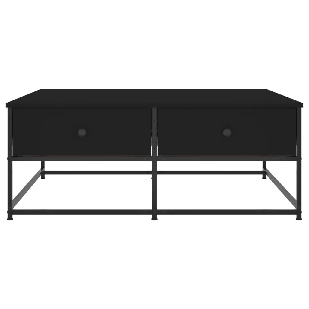 Soffbord svart 100x99x40 cm konstruerat trä
