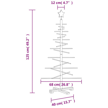 Julgran i trä 125 cm massiv furu