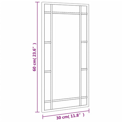 Väggspegel svart 30x60 cm rektangulär järn