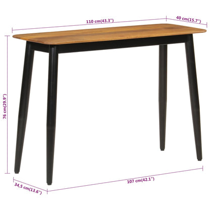 Avlastningsbord 110x40x76 cm massivt mangoträ och järn