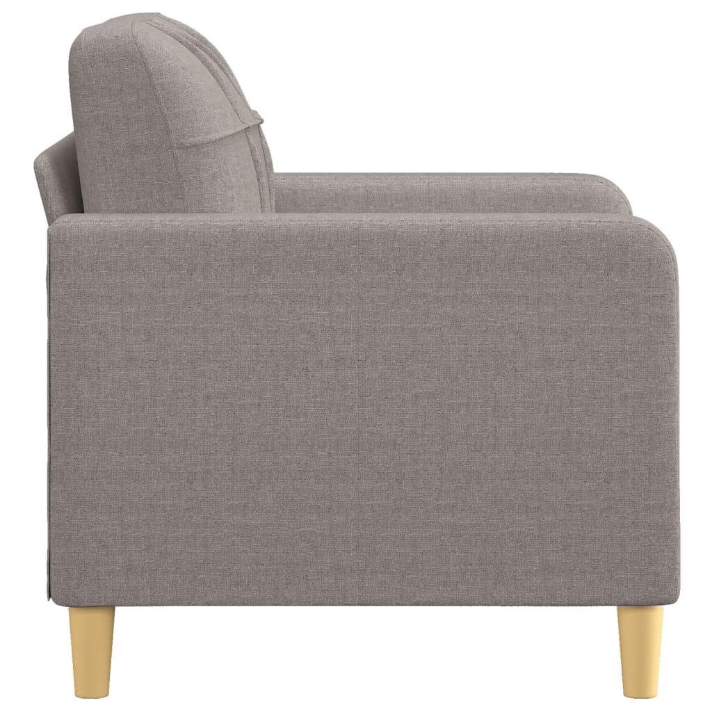 Fåtölj taupe 60 cm tyg