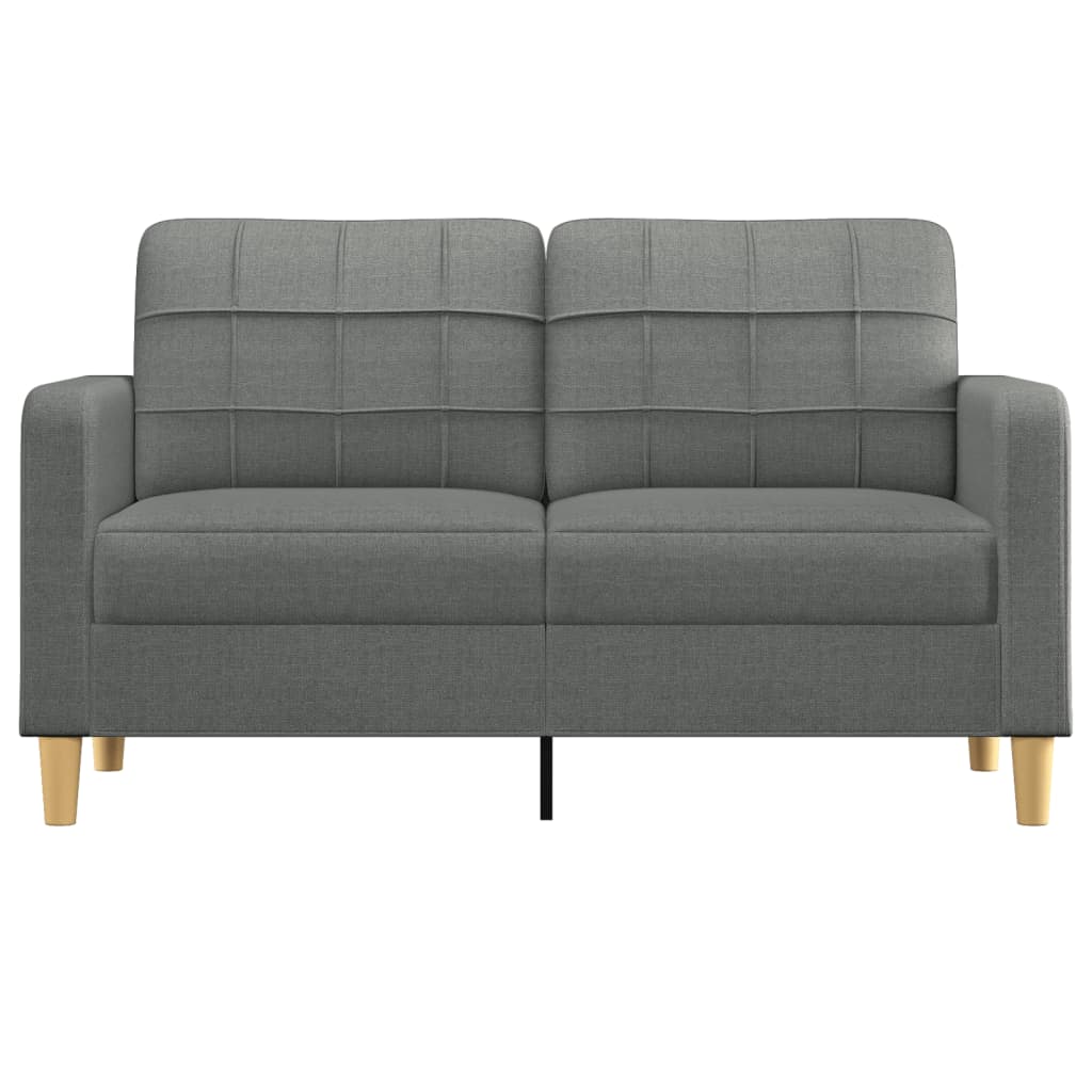 Soffa 2-sits mörkgrå 140 cm tyg