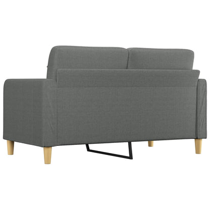 Soffa 2-sits mörkgrå 140 cm tyg