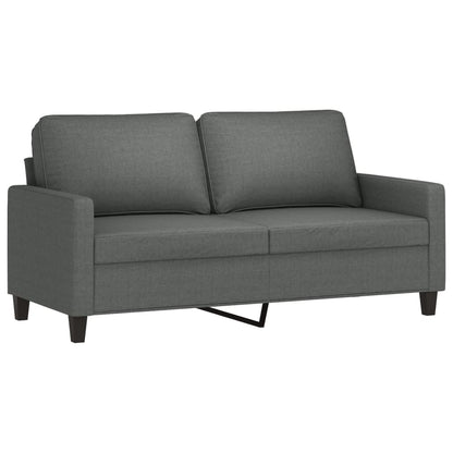 Soffa 2-sits mörkgrå 140 cm tyg