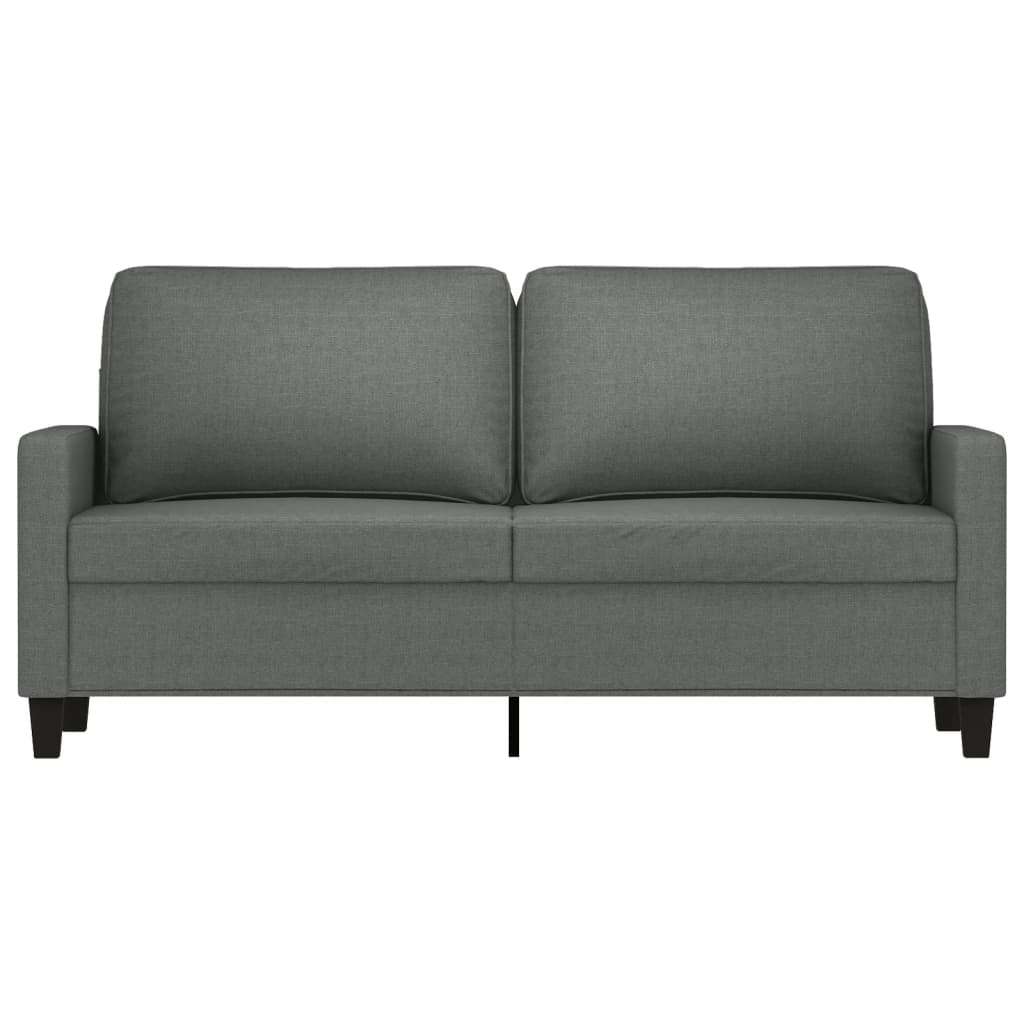 Soffa 2-sits mörkgrå 140 cm tyg