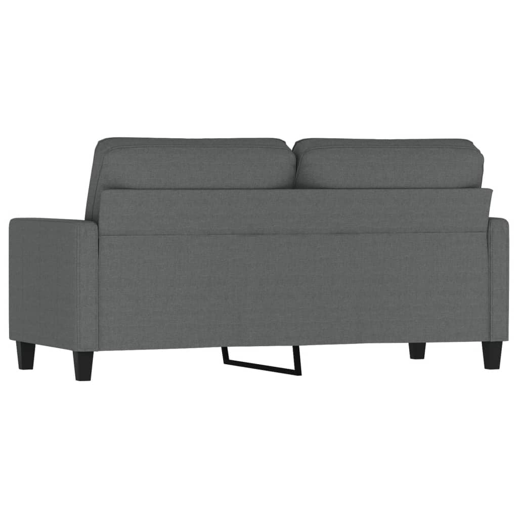 Soffa 2-sits mörkgrå 140 cm tyg