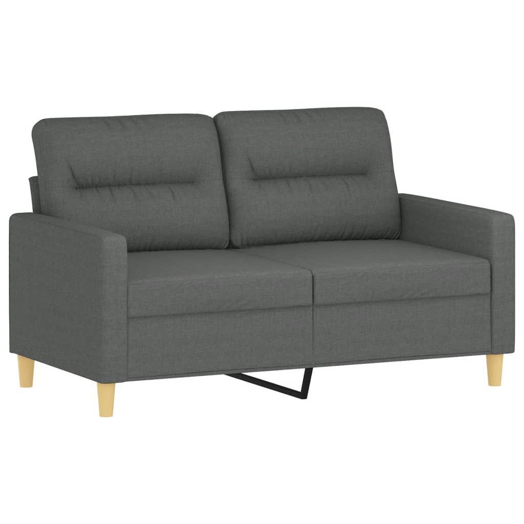 Soffa 2-sits mörkgrå 120 cm tyg