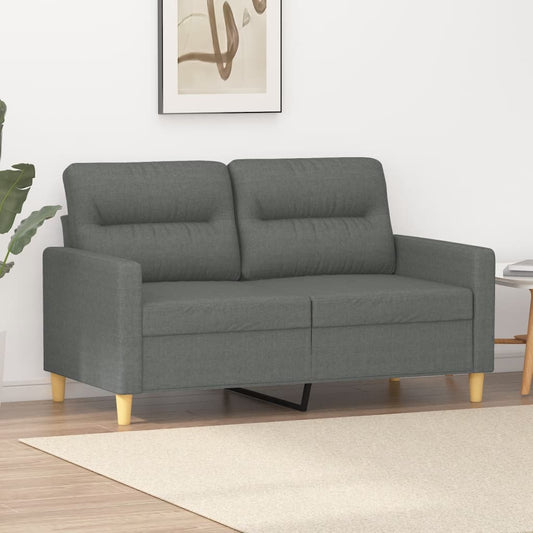 Soffa 2-sits mörkgrå 120 cm tyg