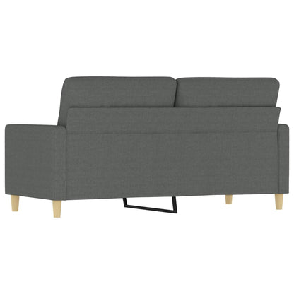 Soffa 2-sits mörkgrå 140 cm tyg