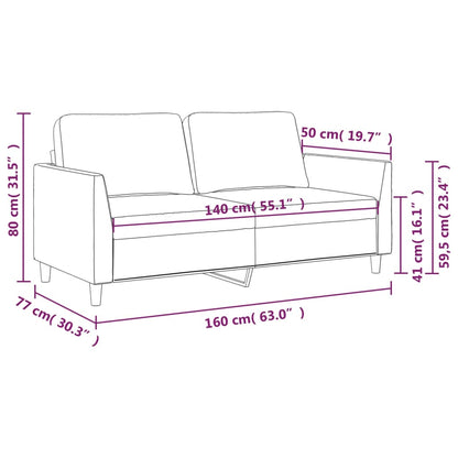 2-sitssoffa cappuccino 140 cm konstläder