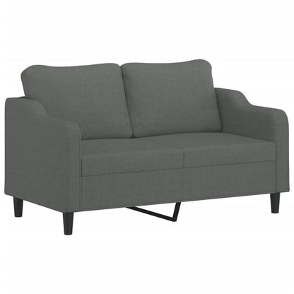 Soffa 2-sits mörkgrå 140 cm tyg