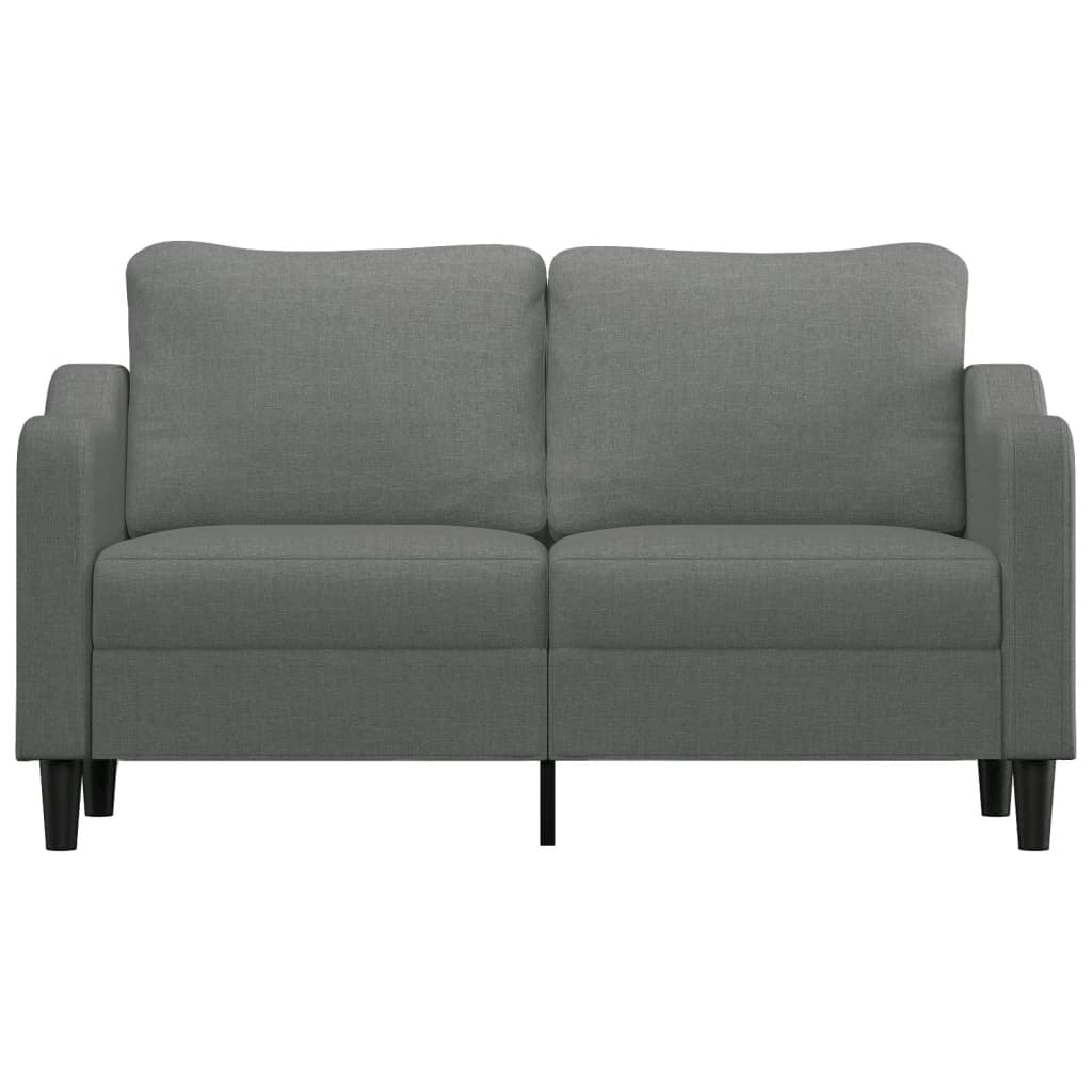 Soffa 2-sits mörkgrå 140 cm tyg