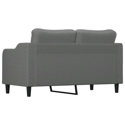 Soffa 2-sits mörkgrå 140 cm tyg