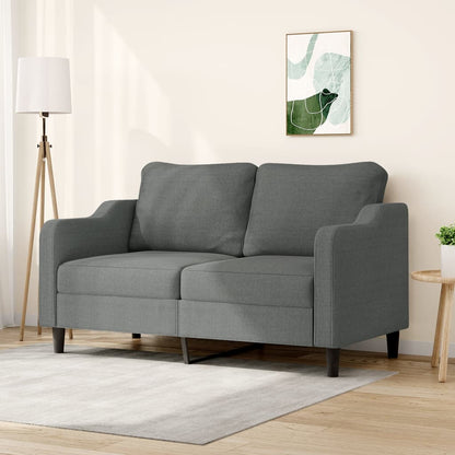 Soffa 2-sits mörkgrå 140 cm tyg