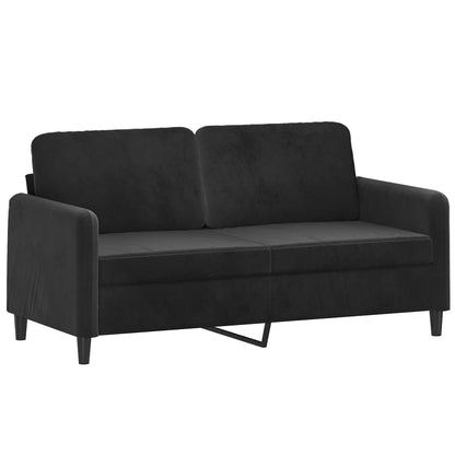 Soffa 2-sits svart 140 cm sammet