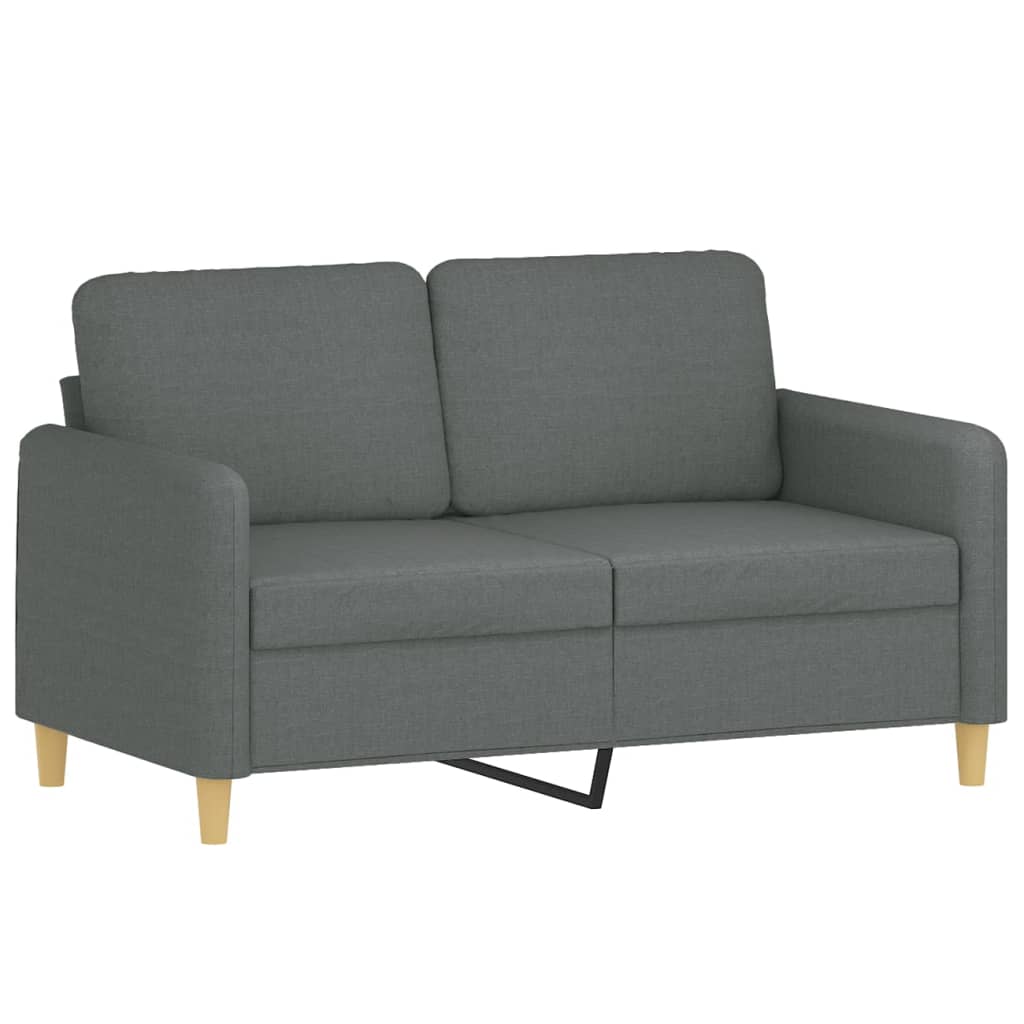 Soffa 2-sits mörkgrå 120 cm tyg