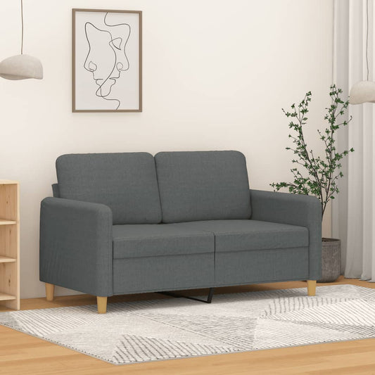 Soffa 2-sits mörkgrå 120 cm tyg