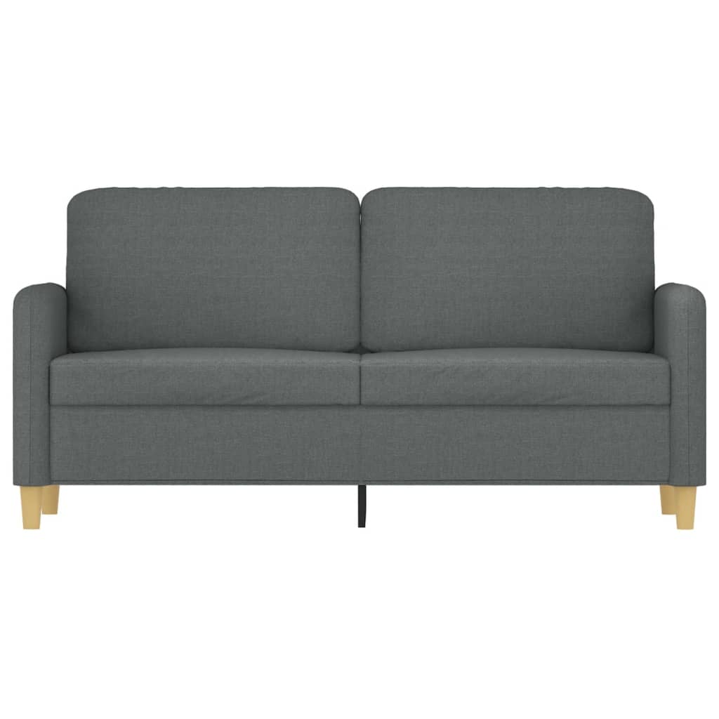 Soffa 2-sits mörkgrå 140 cm tyg