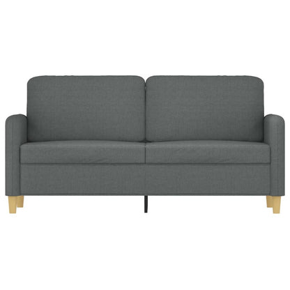 Soffa 2-sits mörkgrå 140 cm tyg