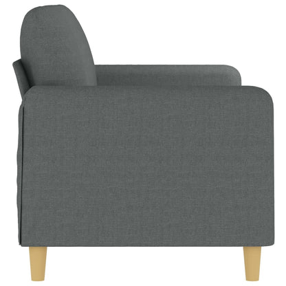 Soffa 2-sits mörkgrå 140 cm tyg