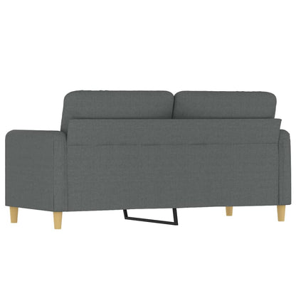 Soffa 2-sits mörkgrå 140 cm tyg