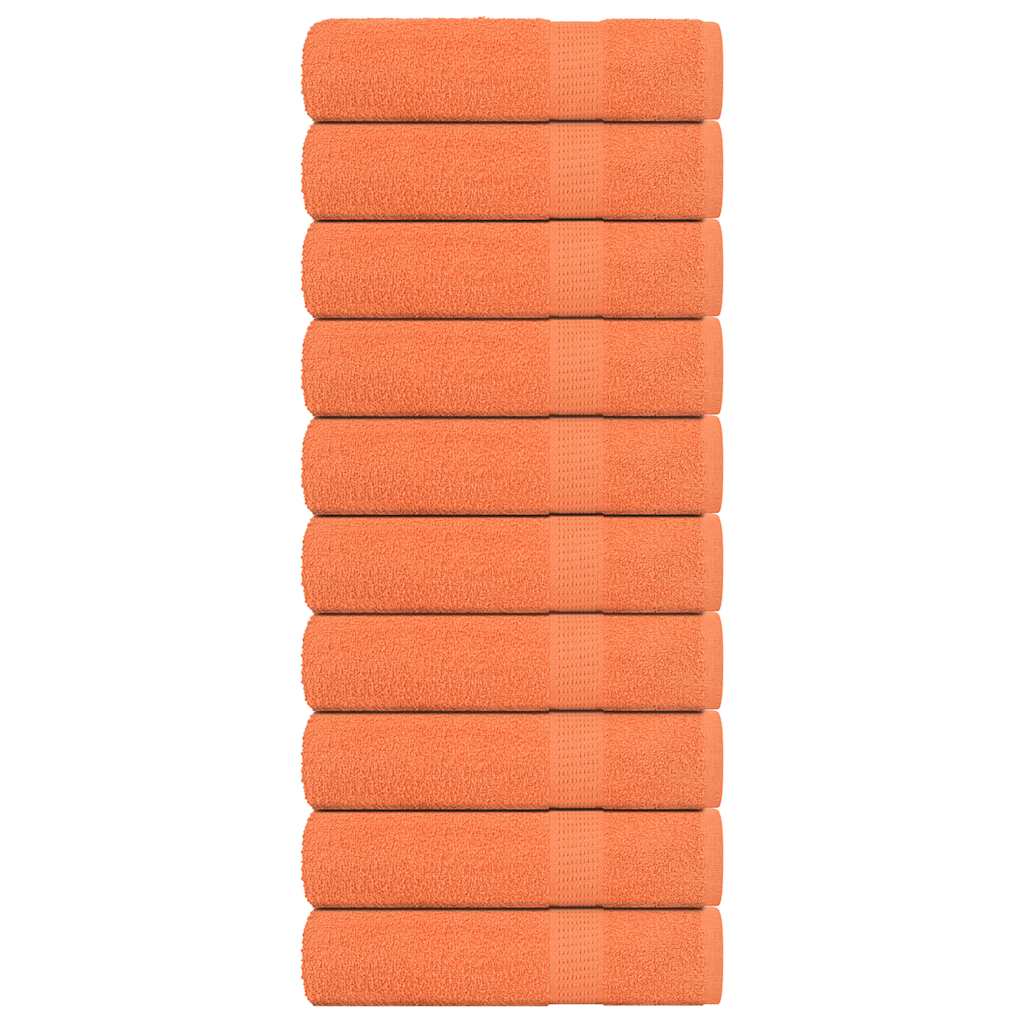 Duschhanddukar 10 st orange 70x140 cm 360 gsm 100% bomull