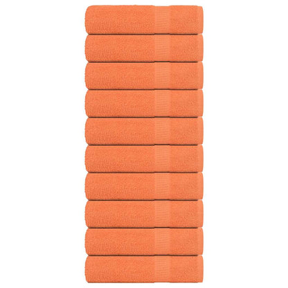 Duschhanddukar 10 st orange 70x140 cm 360 gsm 100% bomull