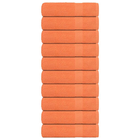 Duschhanddukar 10 st orange 70x140 cm 360 gsm 100% bomull