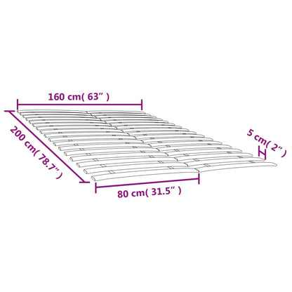 Ribbotten med 34 ribbor 2 st 80x200 cm