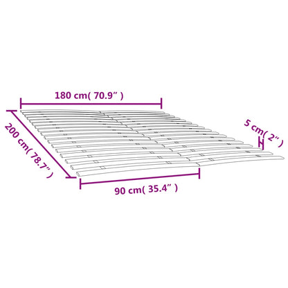 Ribbotten med 34 ribbor 2 st 90x200 cm