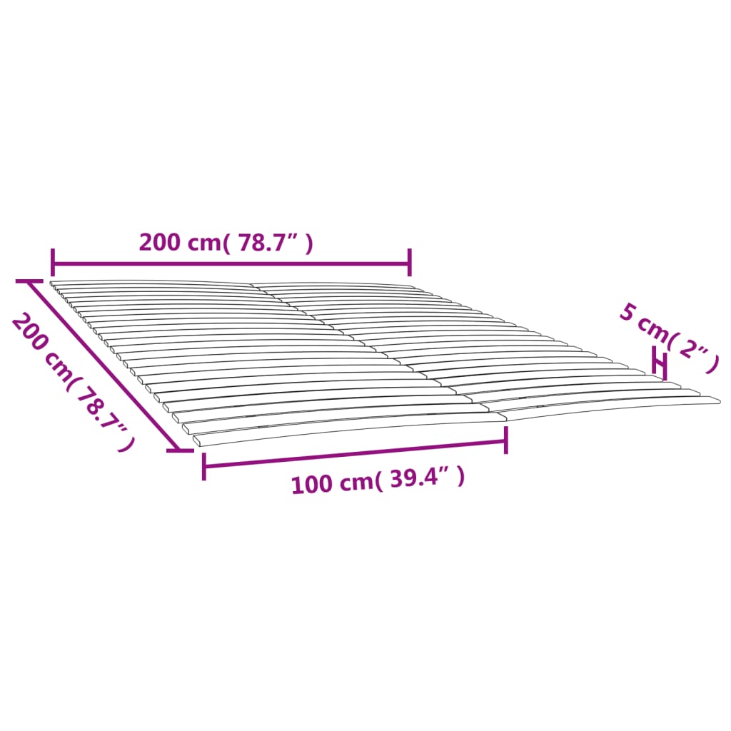 Ribbotten med 48 ribbor 2 st 100x200 cm