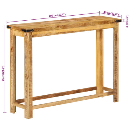 Avlastningsbord 100x30x75 cm massivt mangoträ