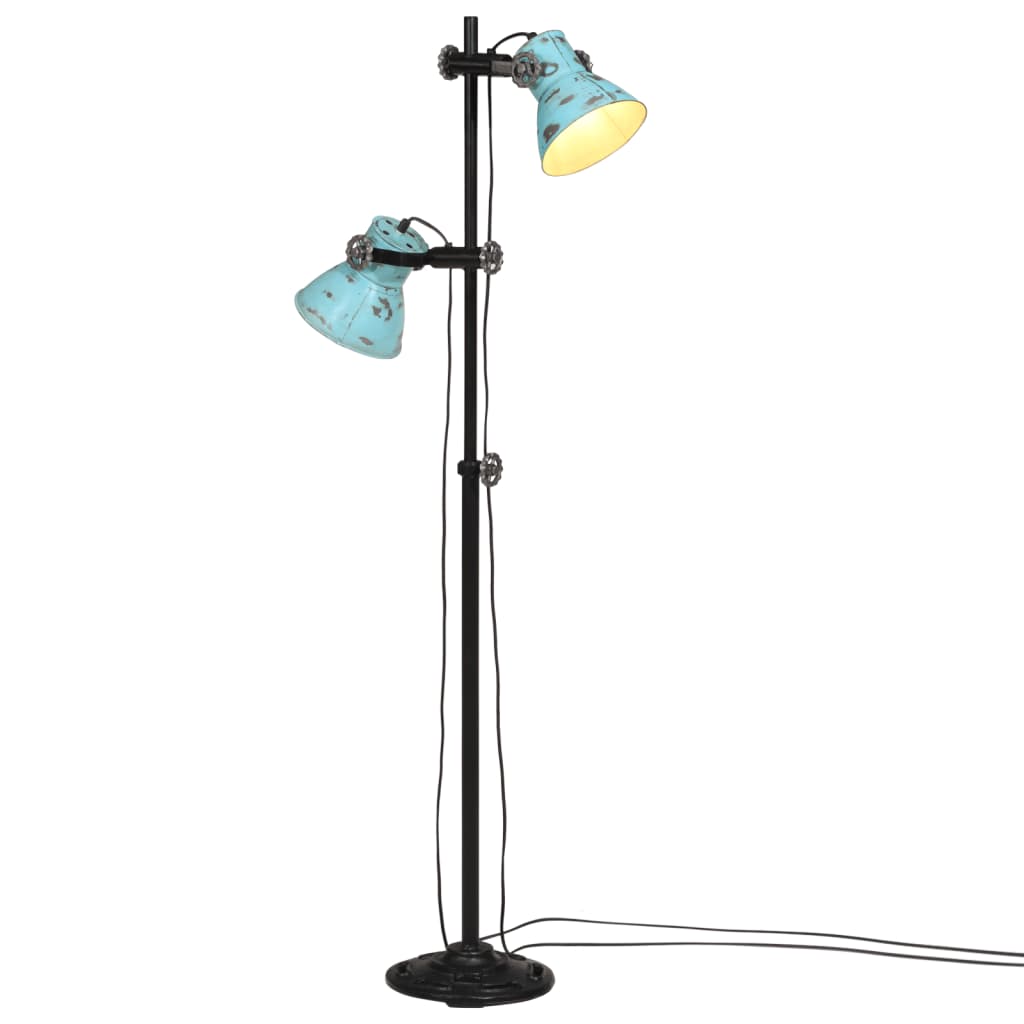 Golvlampa 25 W nött blå 25x25x90/140 cm E27