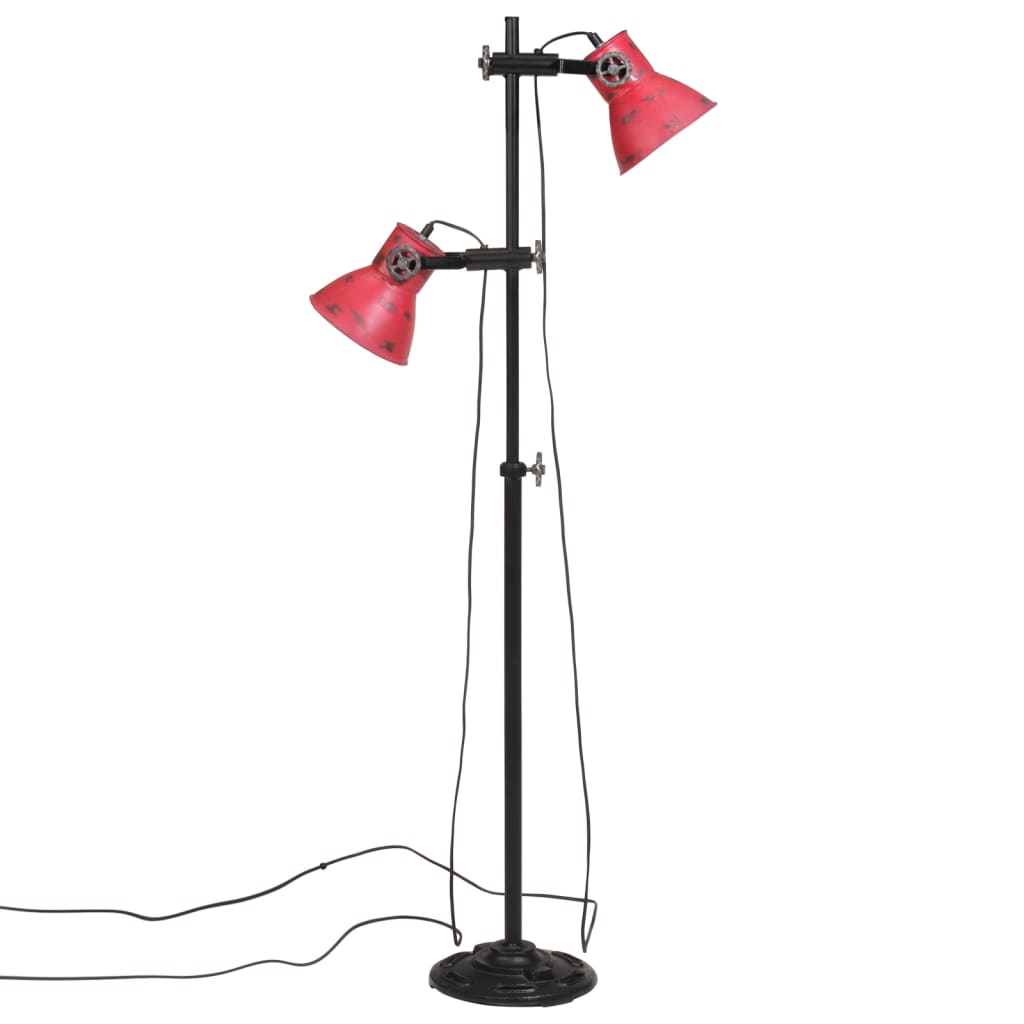 Golvlampa 25 W nött röd 25x25x90/140 cm E27