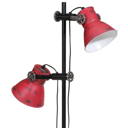 Golvlampa 25 W nött röd 25x25x90/140 cm E27