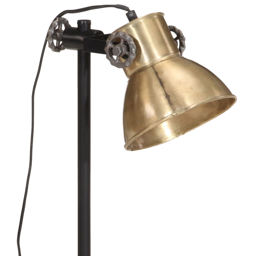 Skrivbordslampa 25 W antik mässing 15x15x55 cm E27