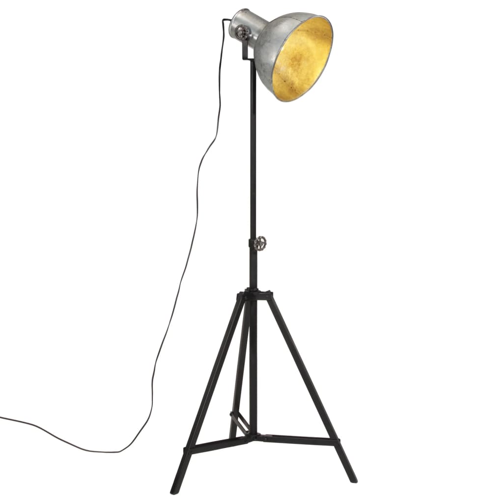 Golvlampa 25 W vintage silver 61x61x90/150 cm E27