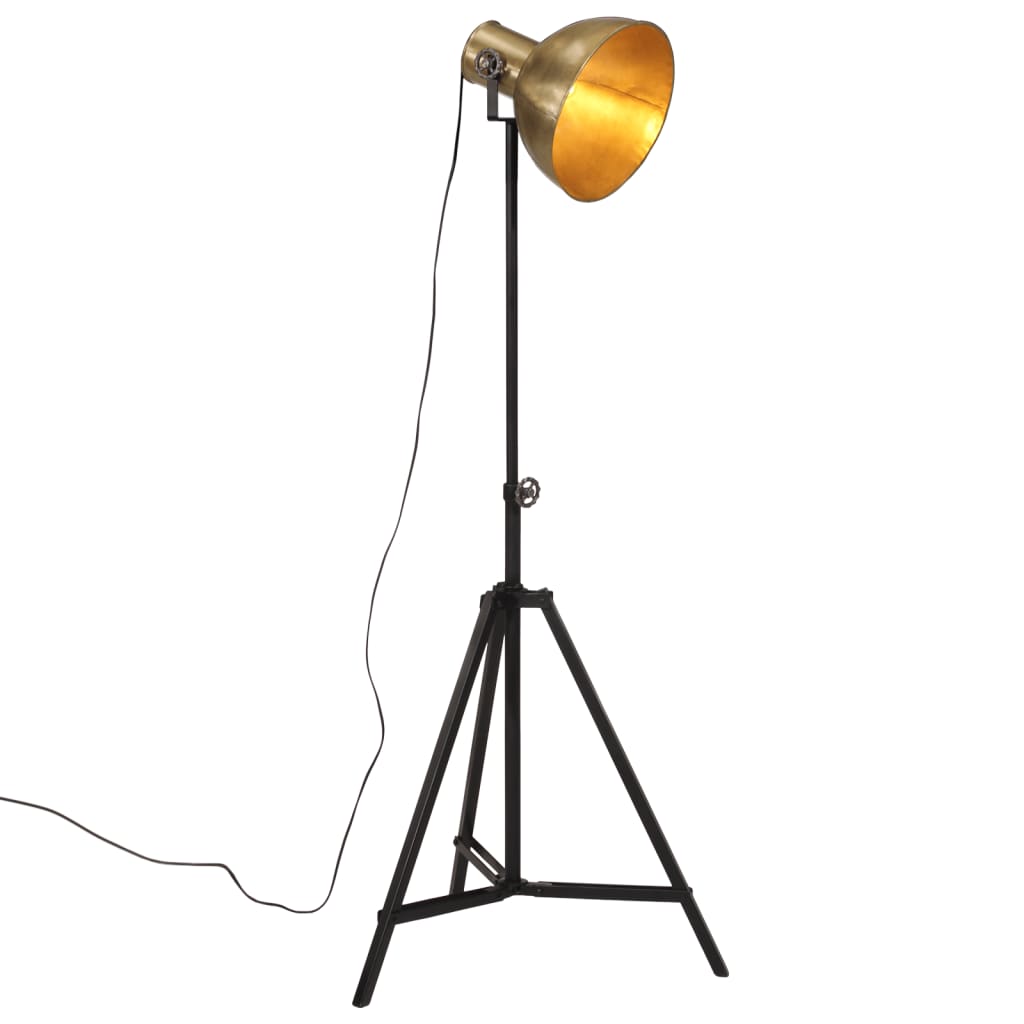 Golvlampa 25 W antik mässing 61x61x90/150 cm E27