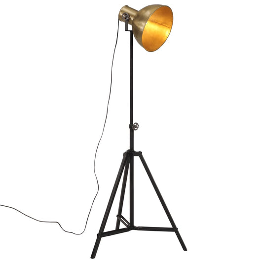 Golvlampa 25 W antik mässing 61x61x90/150 cm E27