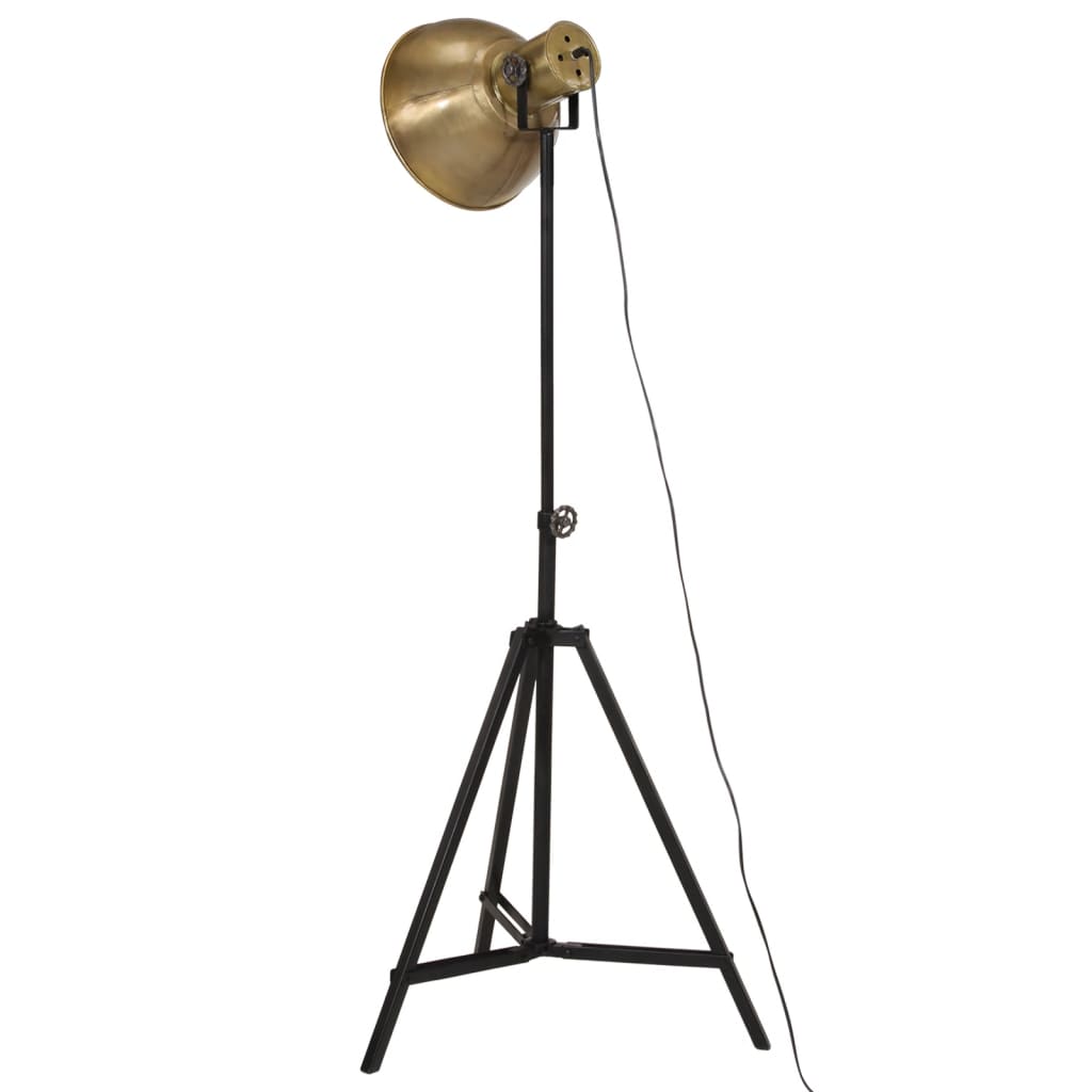 Golvlampa 25 W antik mässing 61x61x90/150 cm E27